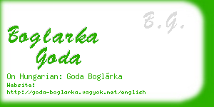 boglarka goda business card